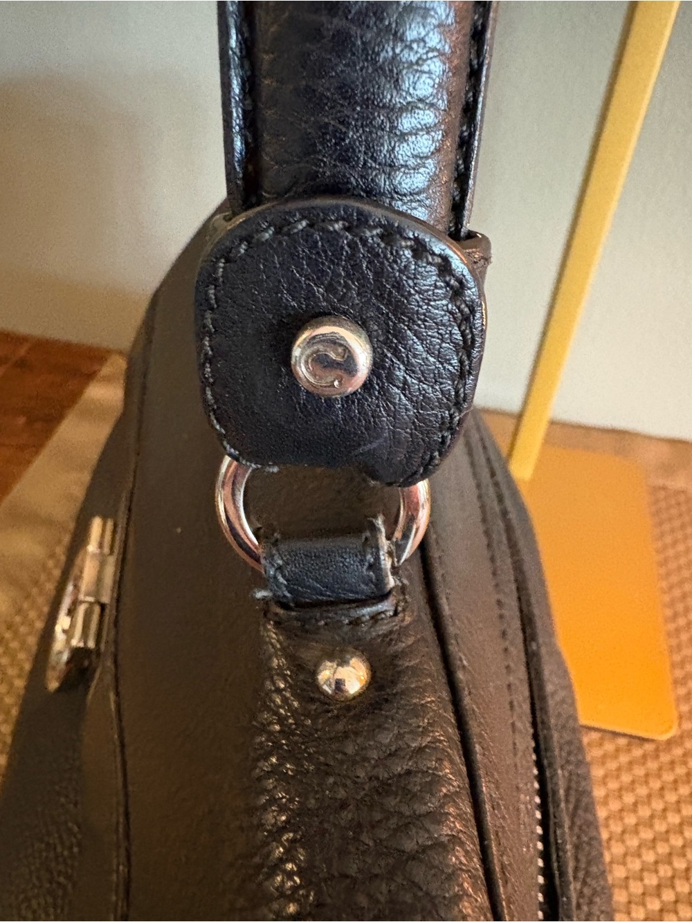 Salvatore Ferragamo Black Pebble Leather Sofia Shoulder Handbag Made In Italy - Picture 4 of 14